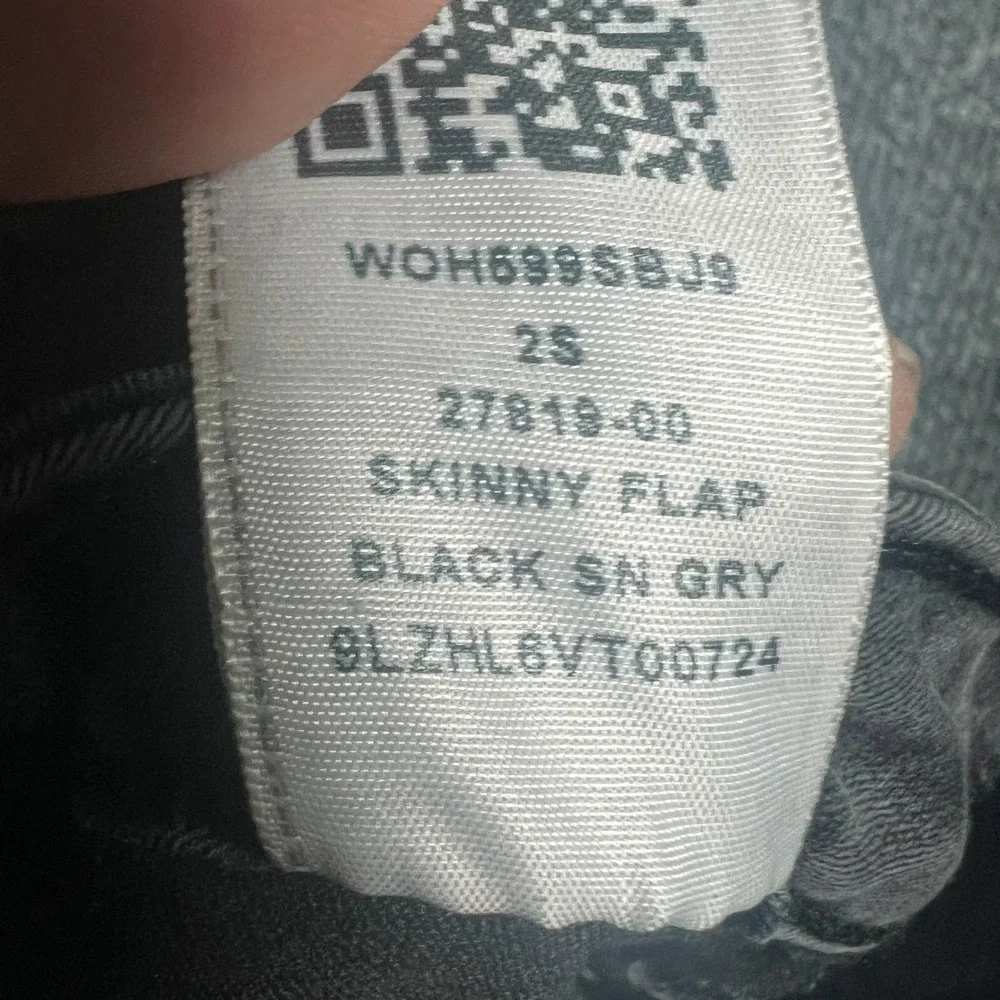 True Religion Skinny‎ Leg Flap Jeans Womens 29x31.5 Gray Denim Cotton Low Rise